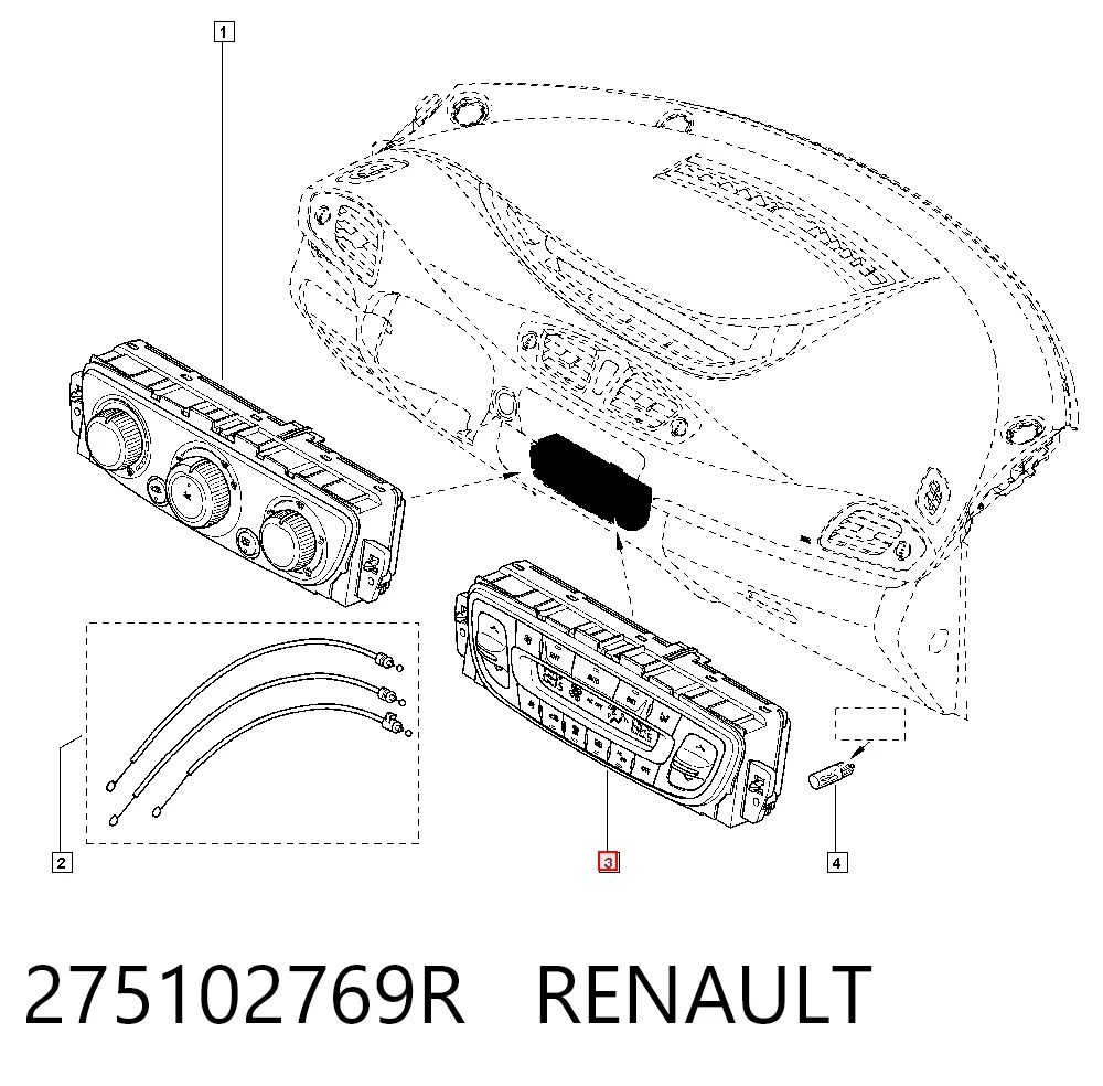 Unidade de controlo dos modos de aquecimento/condicionamento para Renault Scenic GRAND III JZ0, JZ1