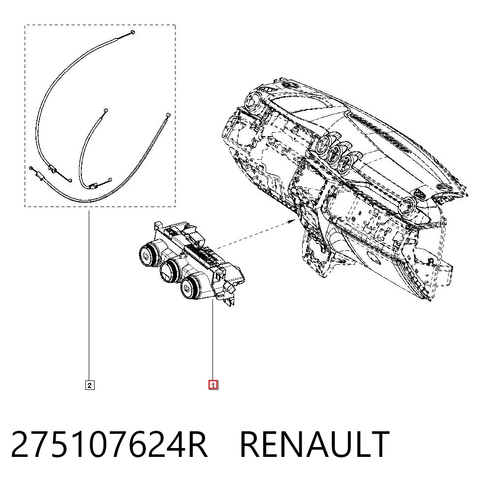 Unidade de controlo dos modos de aquecimento/condicionamento para Renault DUSTER II HM