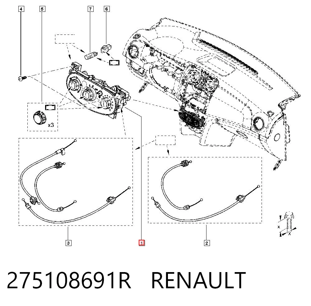 Unidade de controlo dos modos de aquecimento/condicionamento para Dacia Logan II L8_