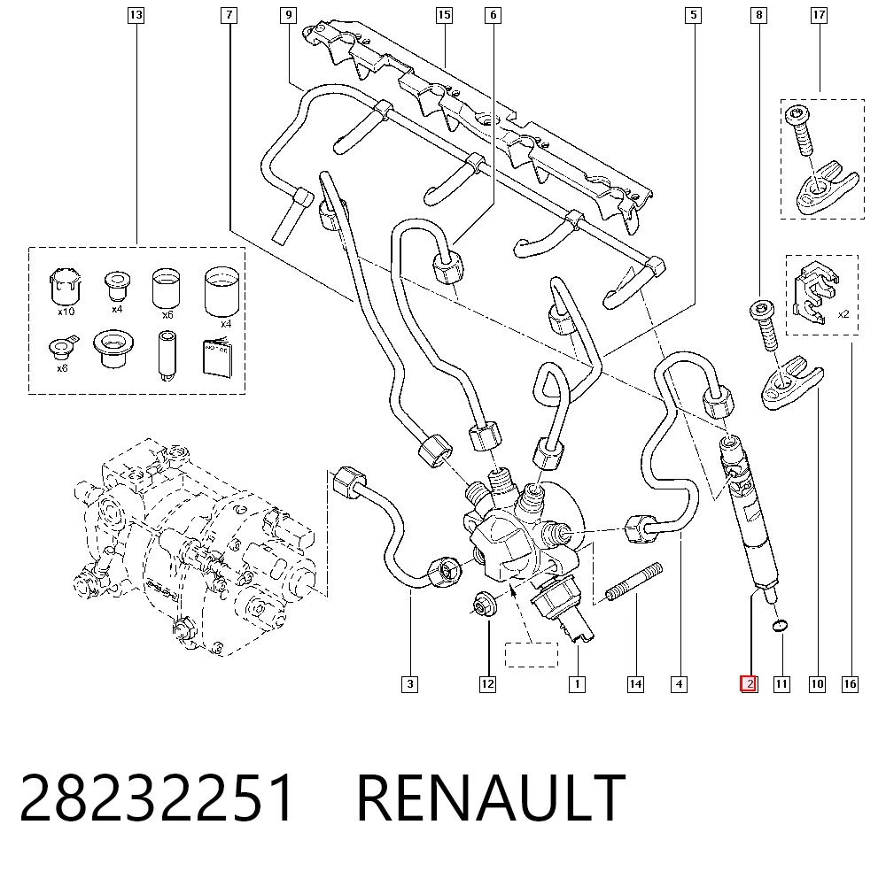 28232251 Renault (RVI) Injetor de injeção de combustível