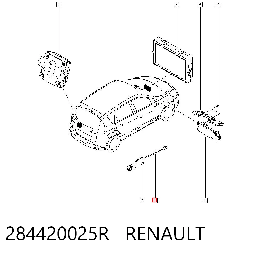 284420025R Renault (RVI) Câmara do sistema para asseguramento de visibilidade