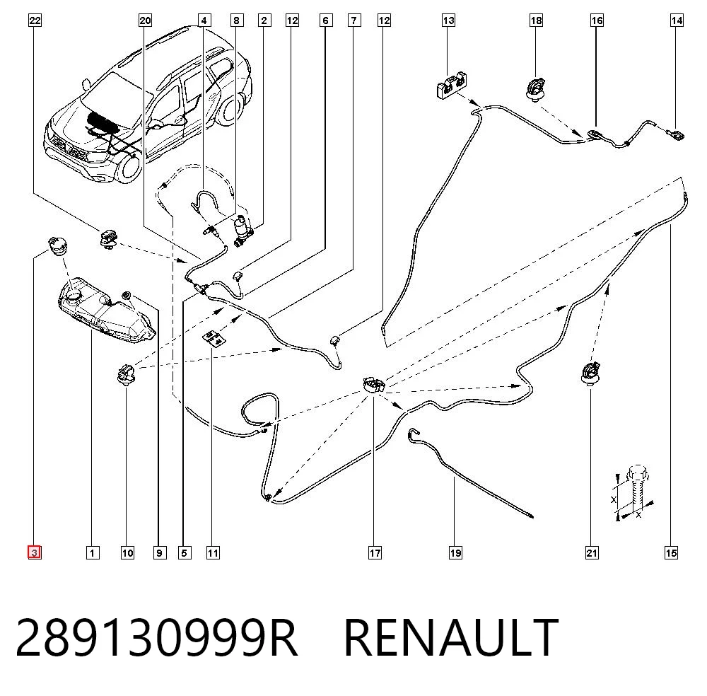Tampa de tanque de fluido para lavador Renault Scenic III JZ0, JZ1 ao melhor preço