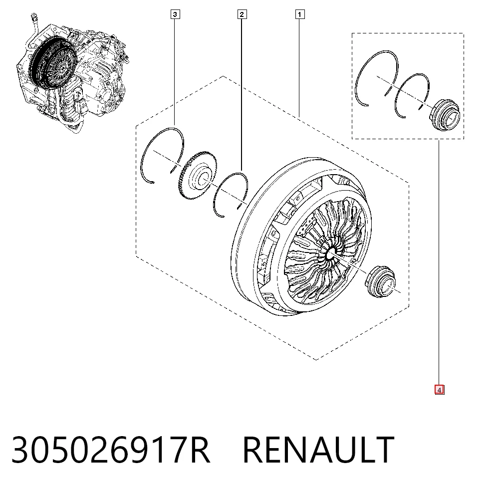 Rolamento de liberação de embraiagem Renault Fluence  L3 ao melhor preço
