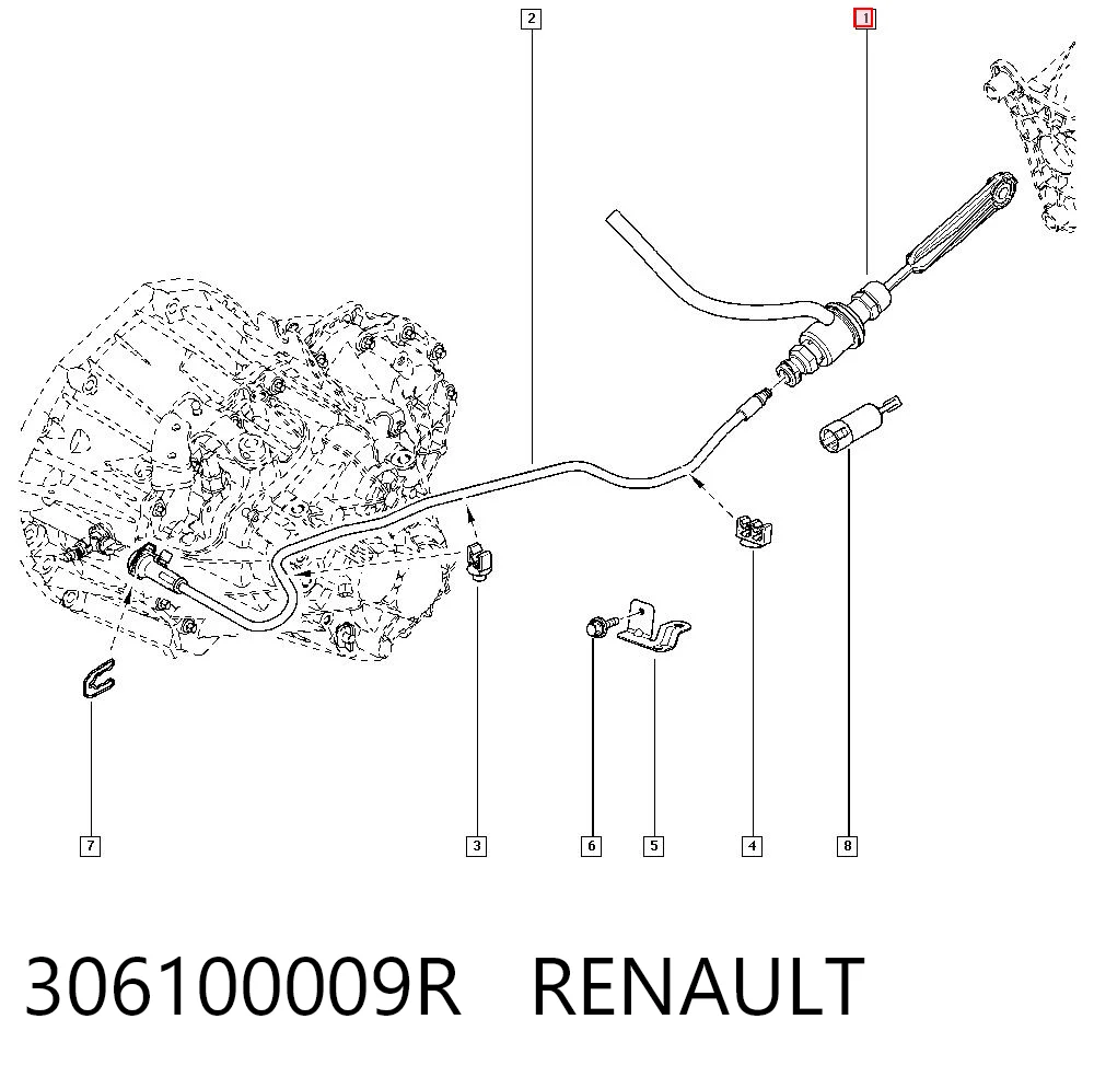 Cilindro mestre de embraiagem para Renault Laguna BT0, BT1
