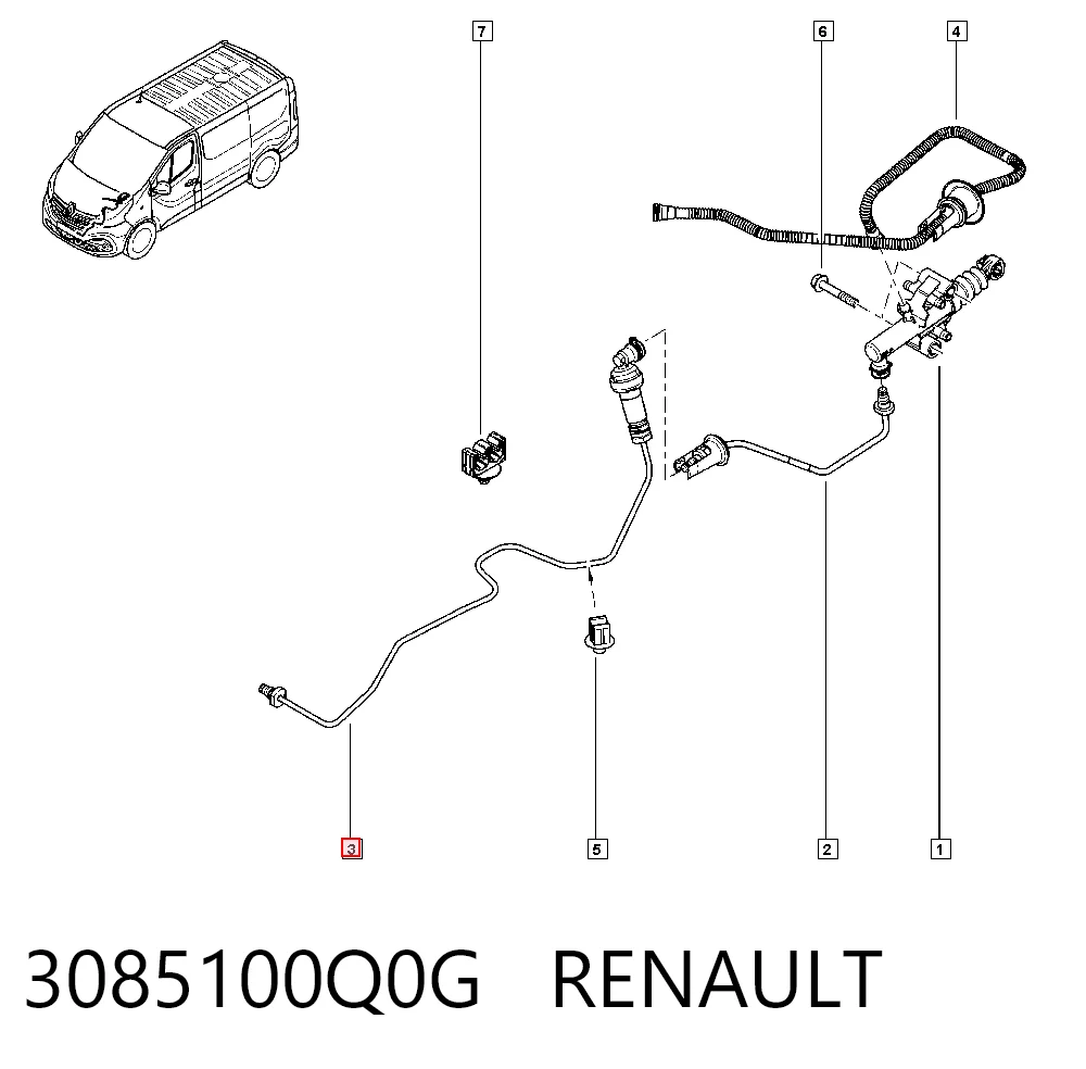 3085100Q0G Nissan/Infiniti Mangueira de embraiagem