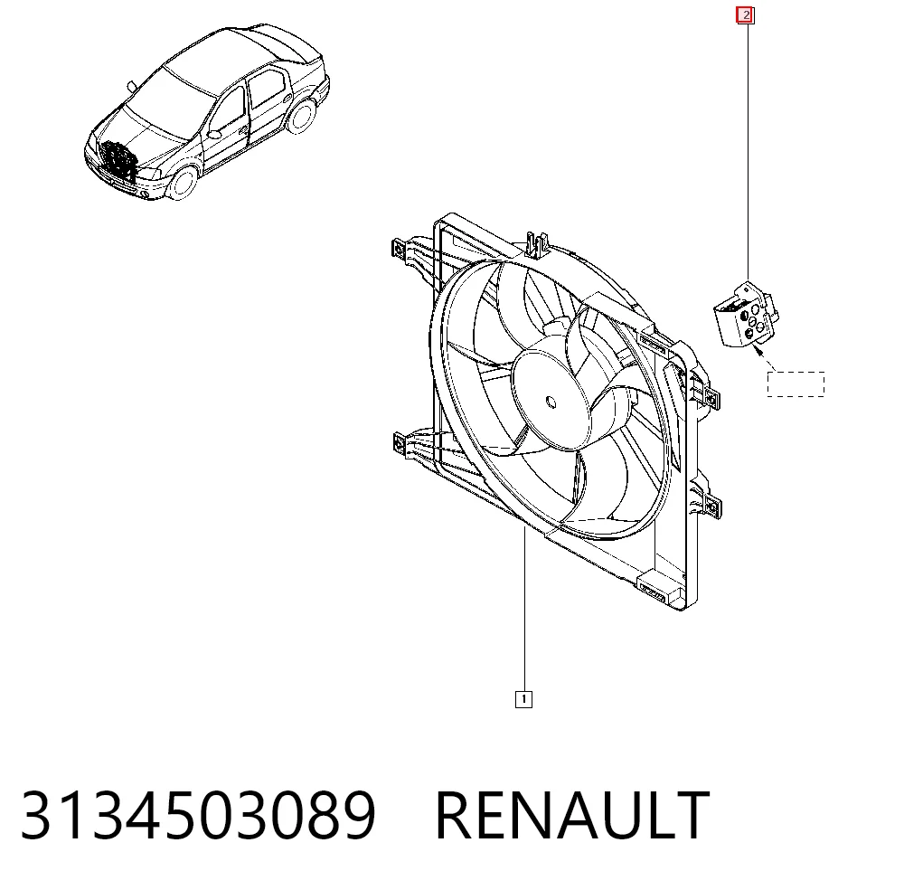 Compre Relê de ventilador Dacia Logan 
