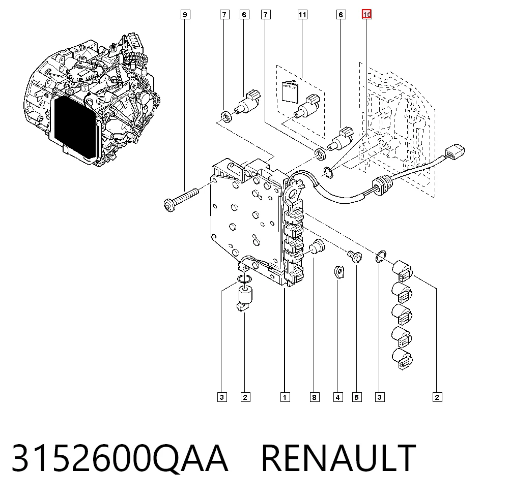 7700102182 Fiat/Alfa/Lancia Vedante de unidade hidráulica da Caixa Automática de Mudança