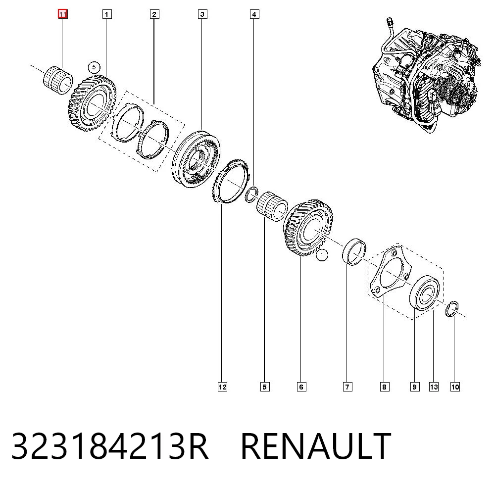 Rolamento da Caixa de Mudança Dacia Duster  HM ao melhor preço