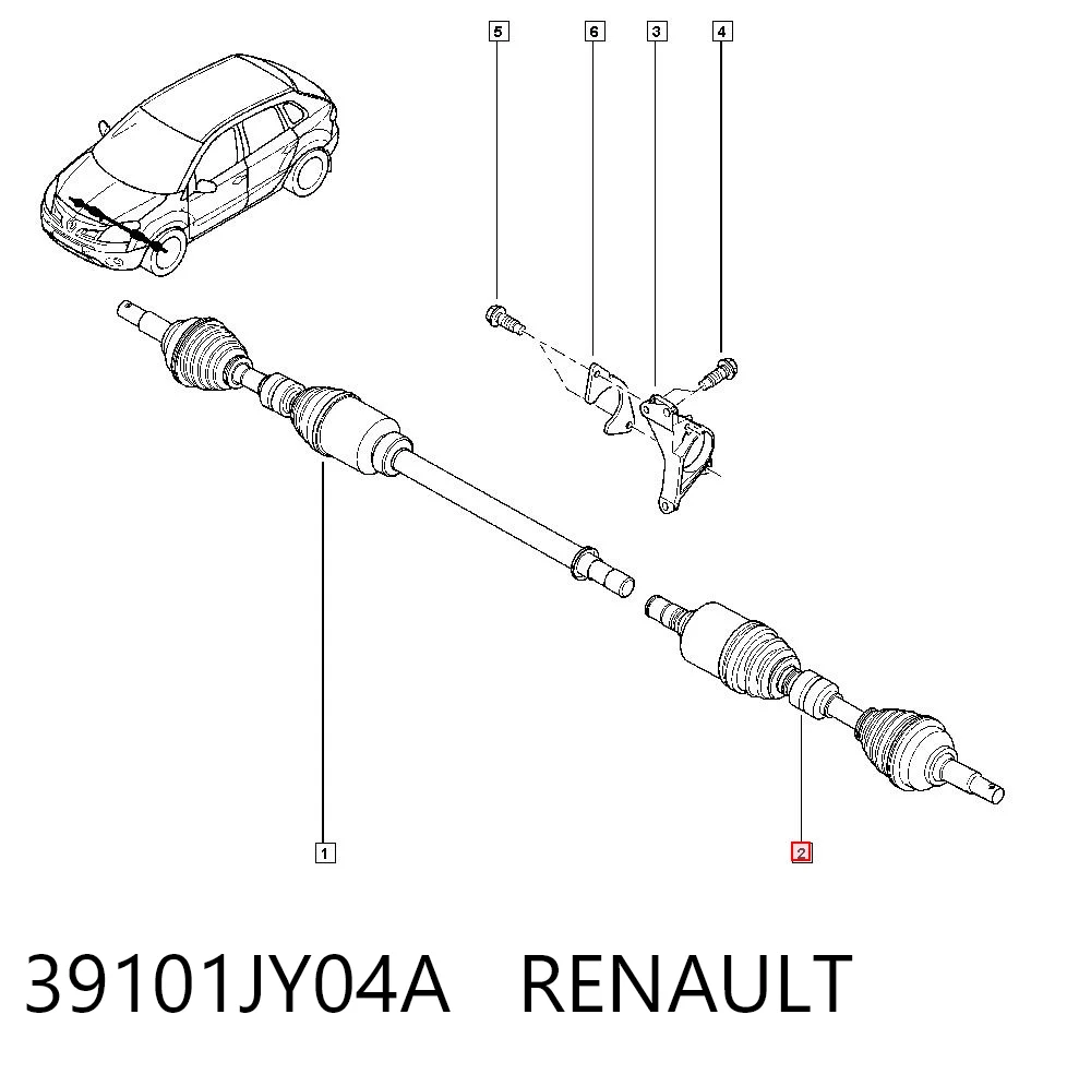 Semieixo (acionador) dianteiro esquerdo Nissan/Infiniti 39101JD74A preço, a partir de 140,39 USD