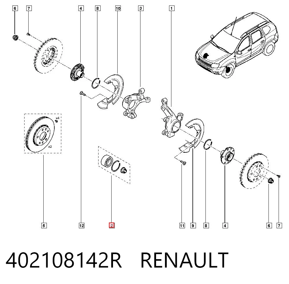 Rolamento de cubo dianteiro Renault Clio V B7 ao melhor preço