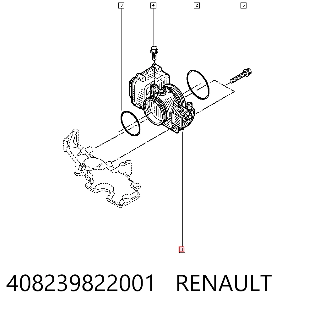 408239822001 Renault (RVI) Válvula de borboleta montada