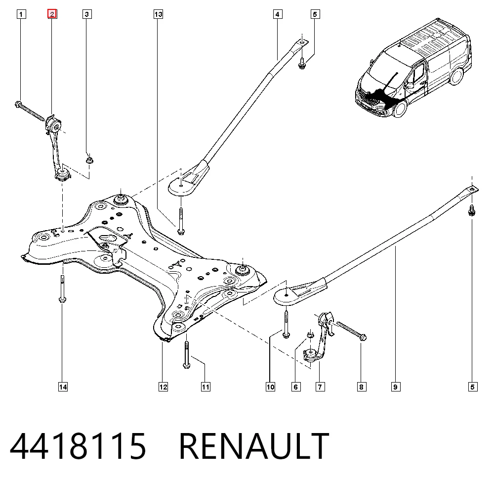 Compre 4418115 General Motors Barra de acoplamento direita de braço oscilante inferior dianteiro