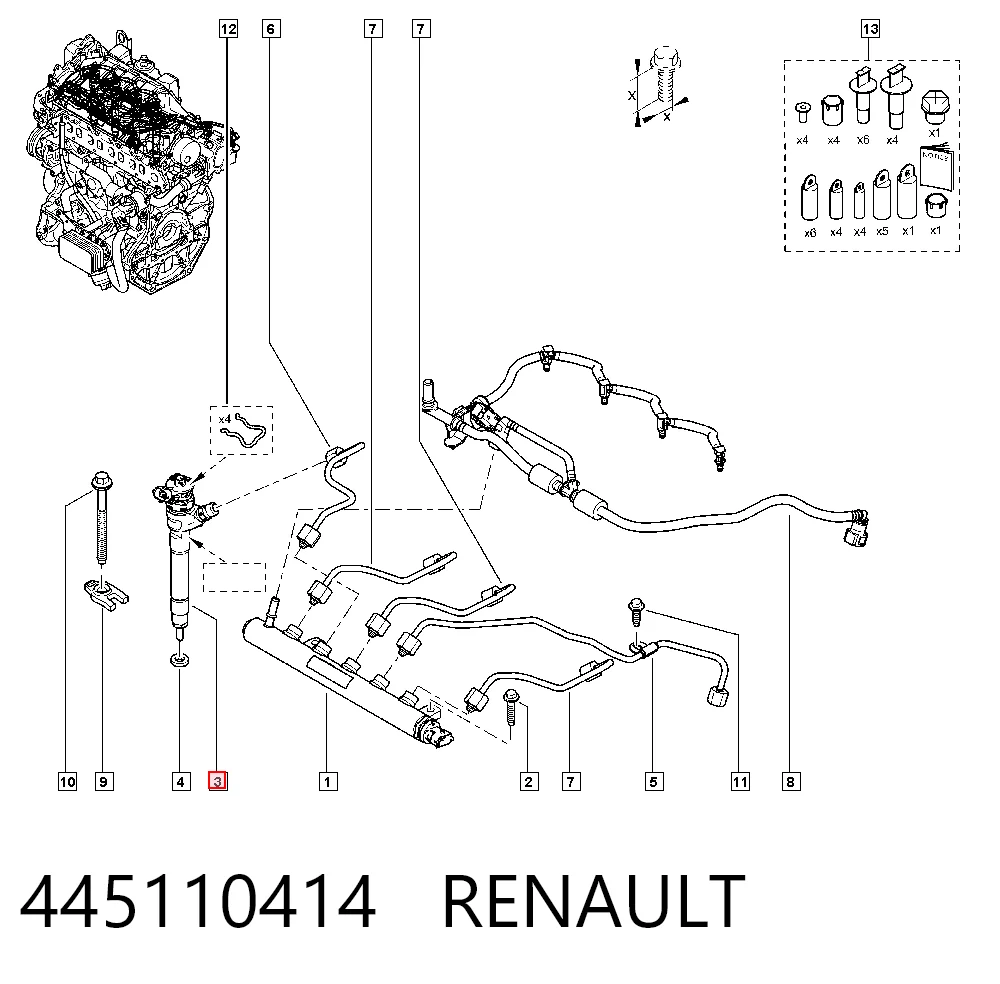 166105302R VAG Injetor de injeção de combustível