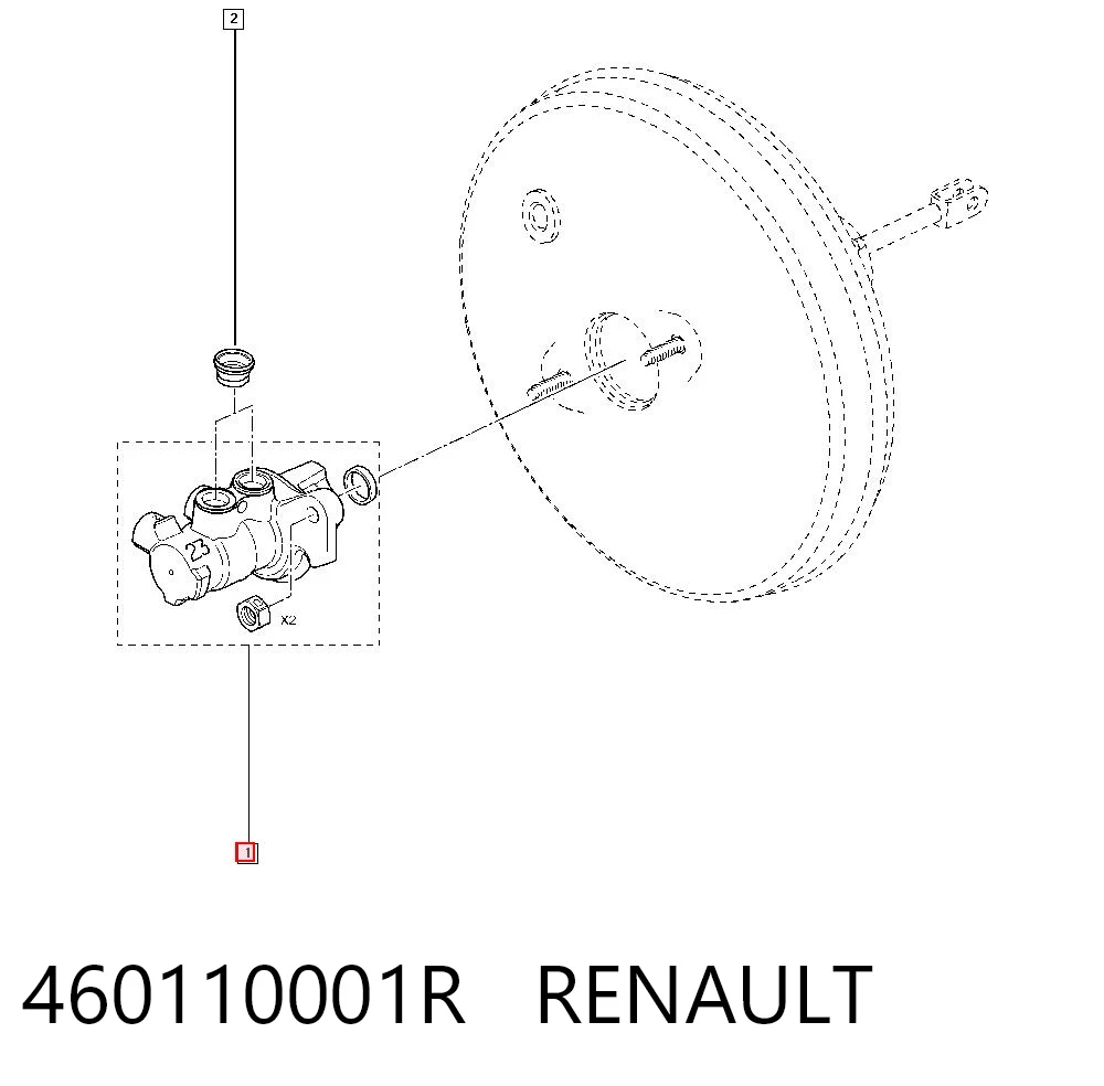 Cilindro mestre do freio Renault Laguna III hatchback (BT0, BT1) (2007 - 2015) III