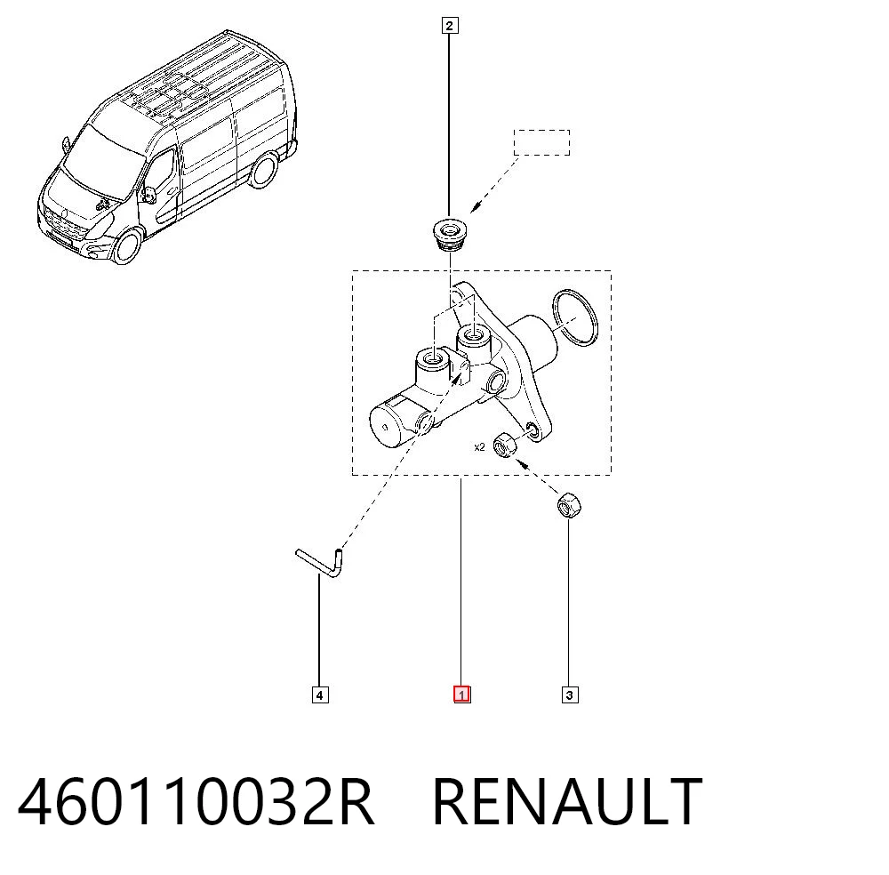 Cilindro mestre do freio Renault Master III FV ao melhor preço
