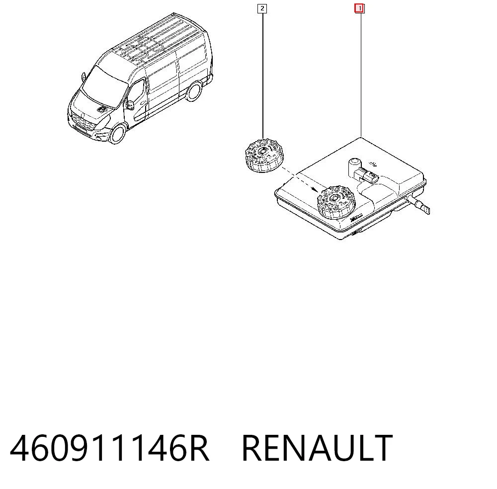 Tanque de cilindro mestre do freio (de fluido de freio) Renault Master III FV ao melhor preço