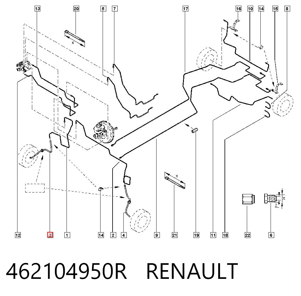 Mangueira do freio dianteira para Dacia Duster HM
