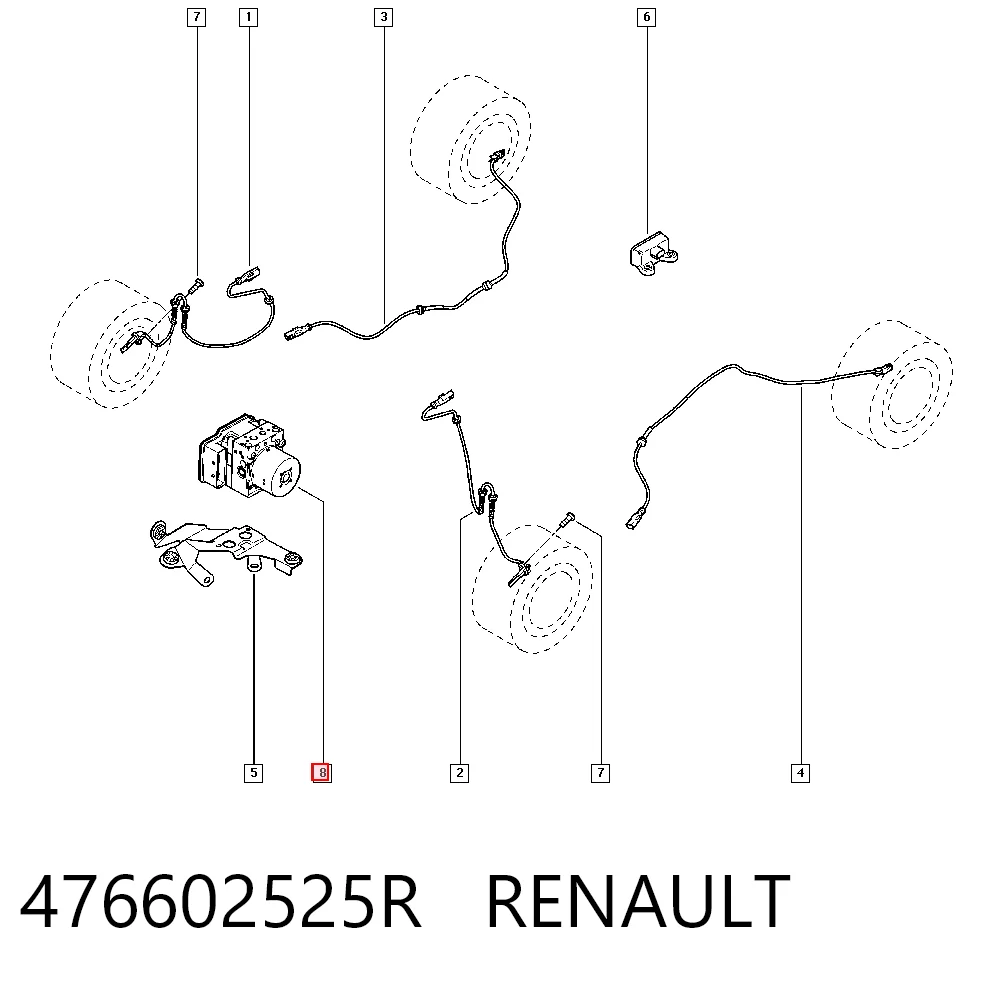 Unidade hidráulico de controlo ABS Renault Scenic III JZ0, JZ1