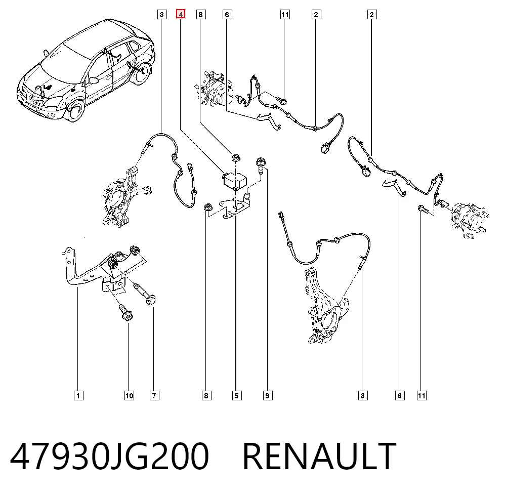 47930JG200 VAG Sensor de aceleração transversal (ESP)