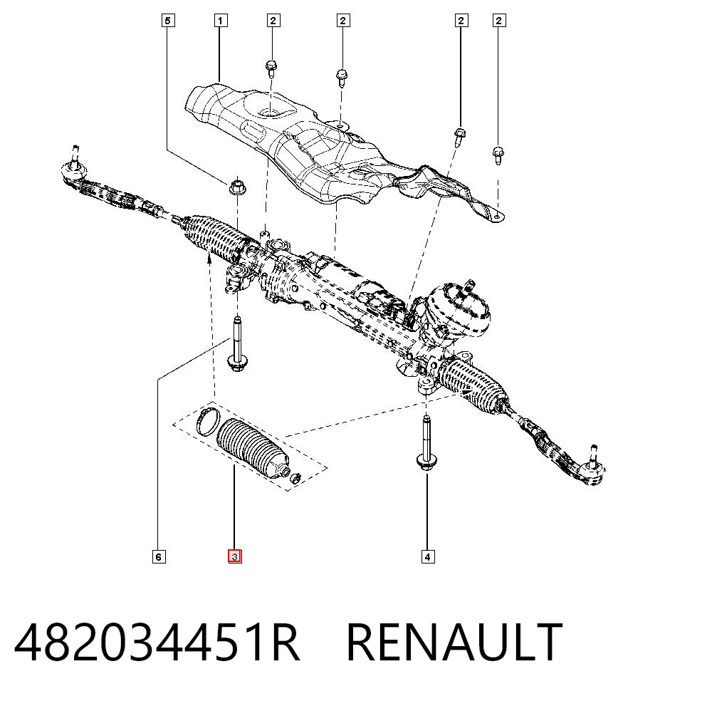 Bota de proteção do mecanismo de direção (de cremalheira) Renault Scenic IV R9 ao melhor preço