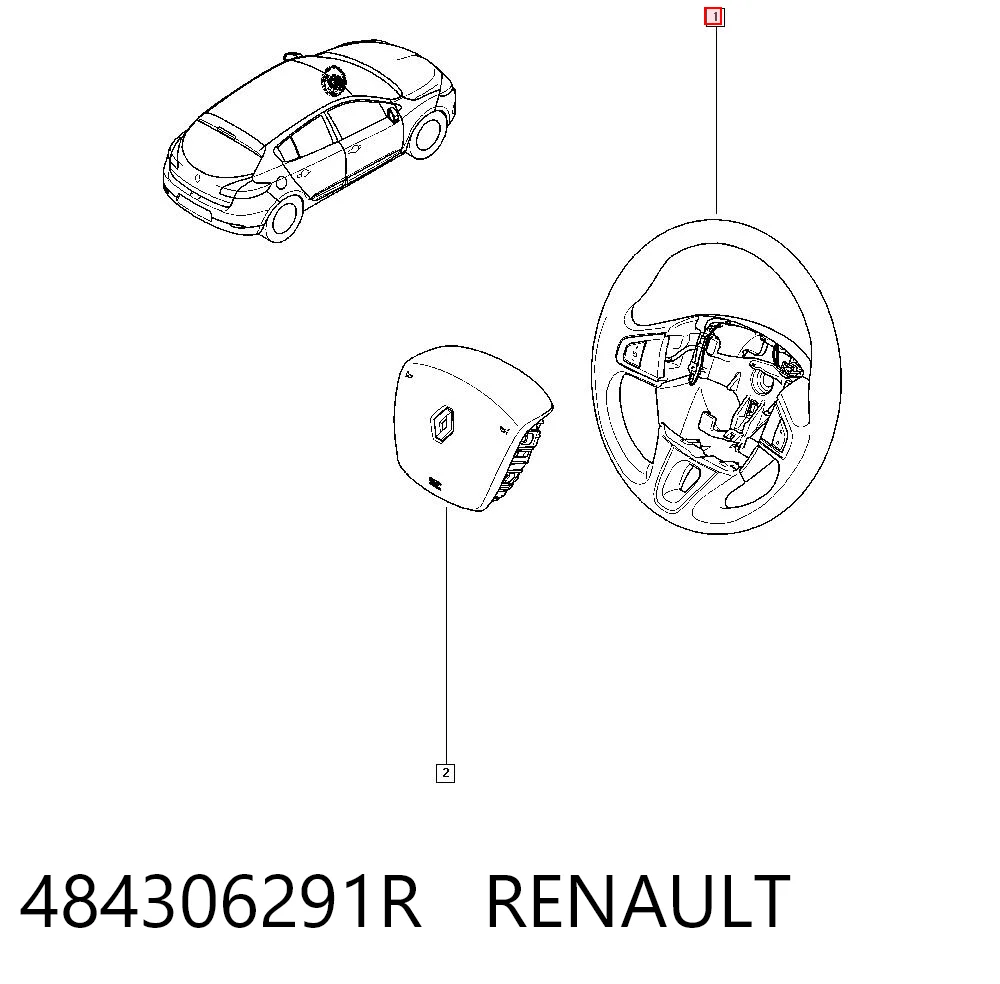  Volante Renault Scenic GRAND III monovolume (JZ0, JZ1) (2009 - 2016) GRAND III