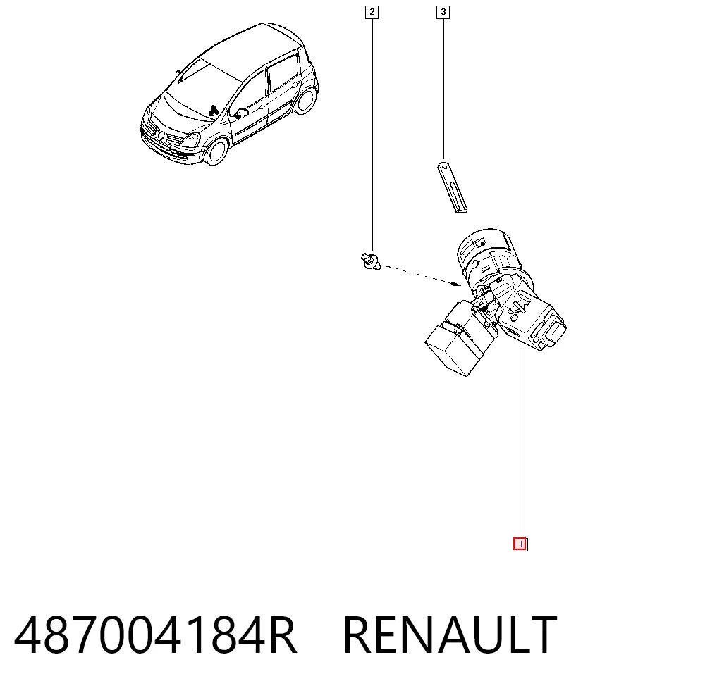 487004184R Renault (RVI) Fecho de ignição