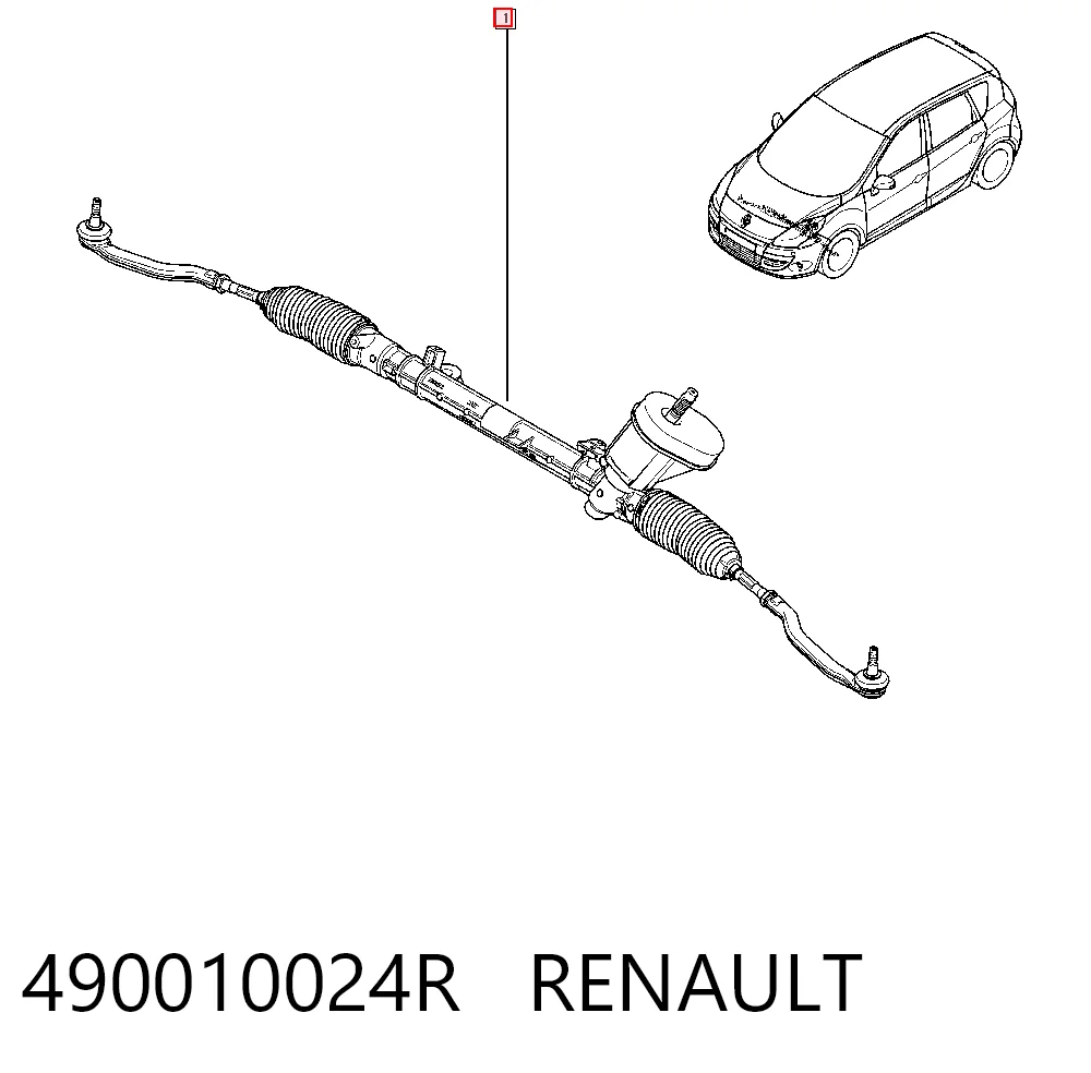 490010024R Renault (RVI) Cremalheira da direção