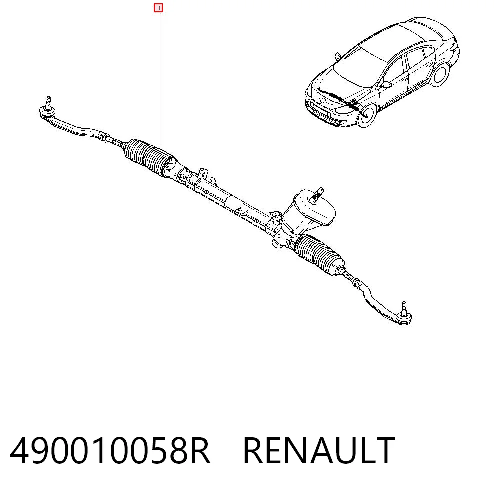 490010058R Renault (RVI) Cremalheira da direção