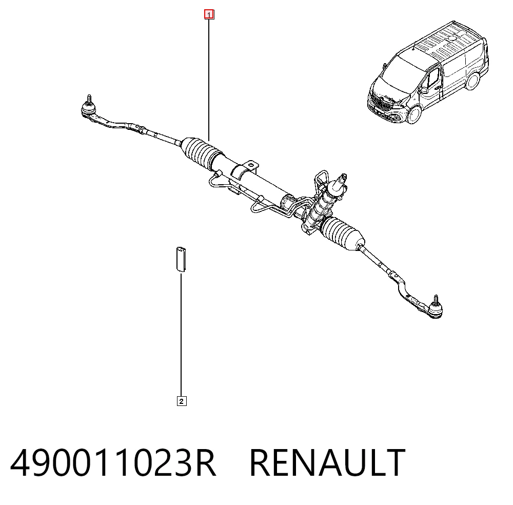 Cremalheira da direção Renault Trafic III EG