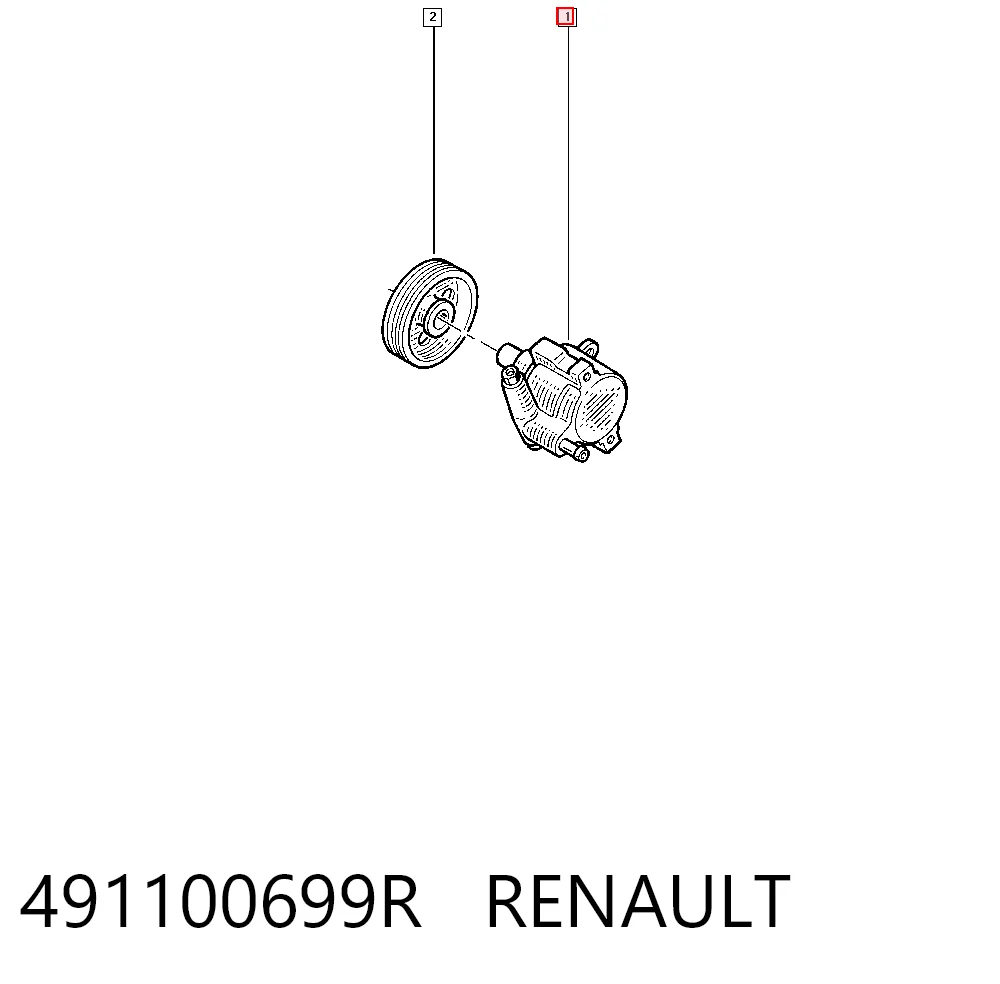 491100699R Renault (RVI) Bomba da Direção hidrâulica assistida