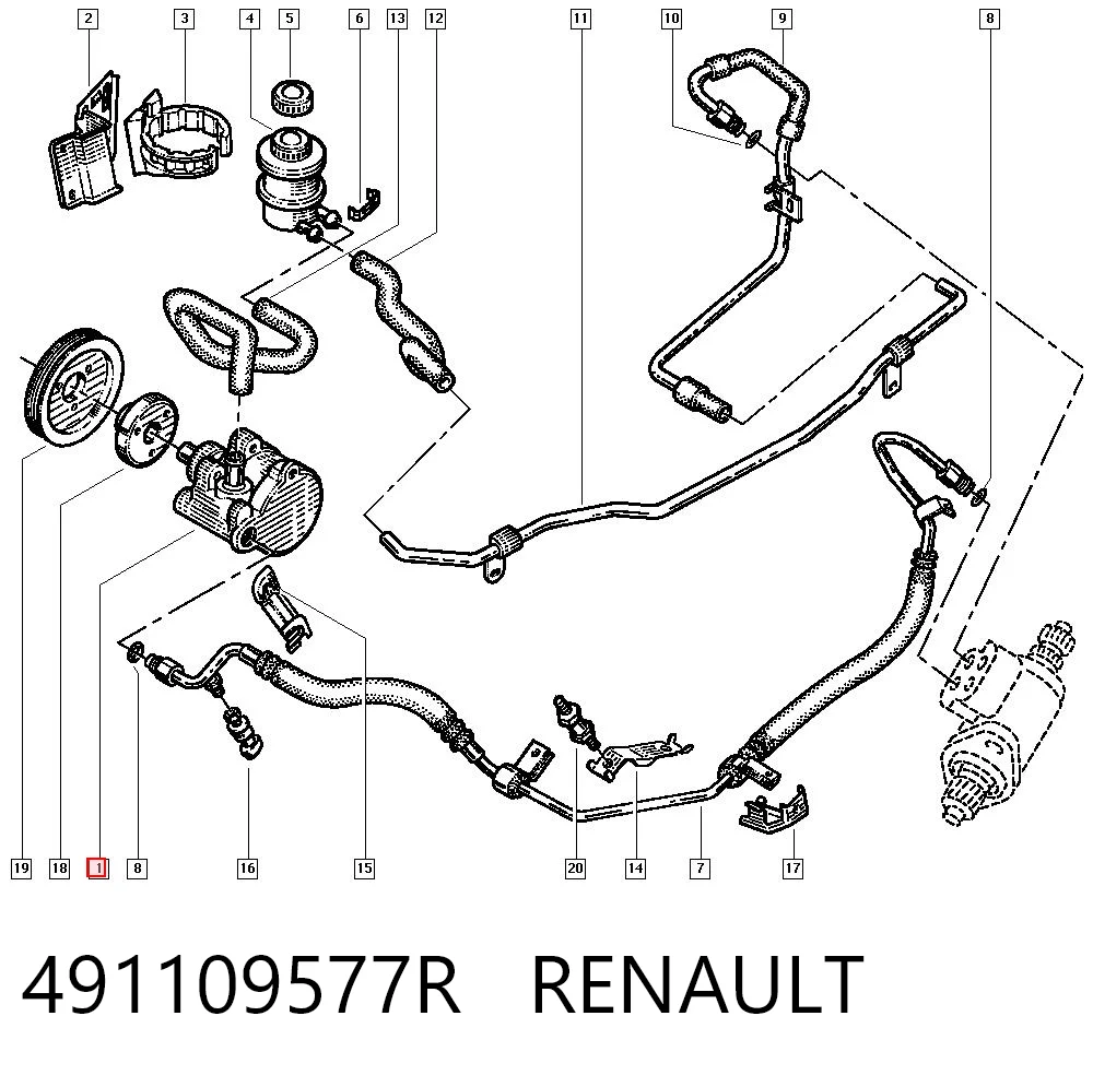para Renault 19 II (B53, C53)