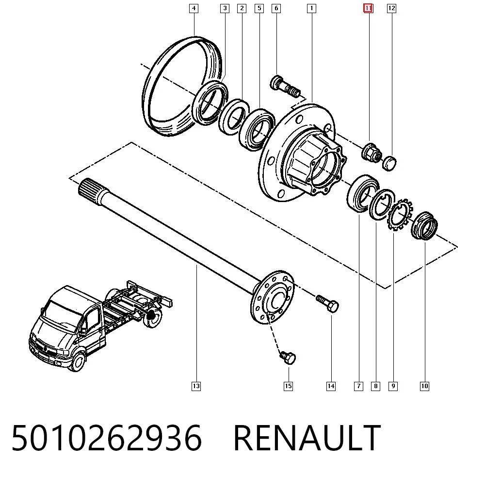 504356518 Iveco Porca de roda