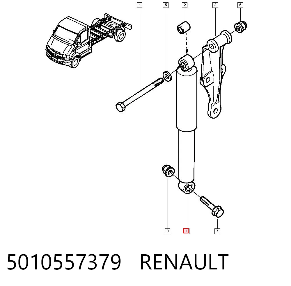 Amortecedor dianteiro Renault Trucks Mascott preço, a partir de 38,65 USD