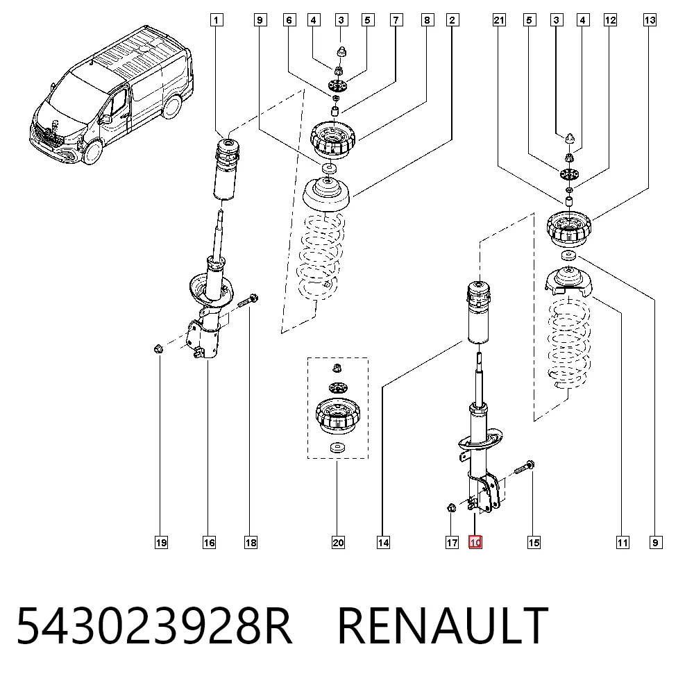 Compre Amortecedor dianteiro Renault Trafic 3
