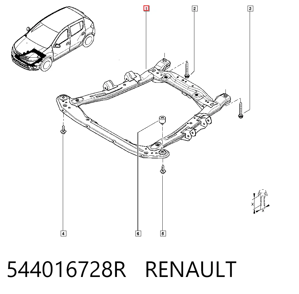 Compre Viga de suspensão dianteira (plataforma veicular) Dacia Logan 2