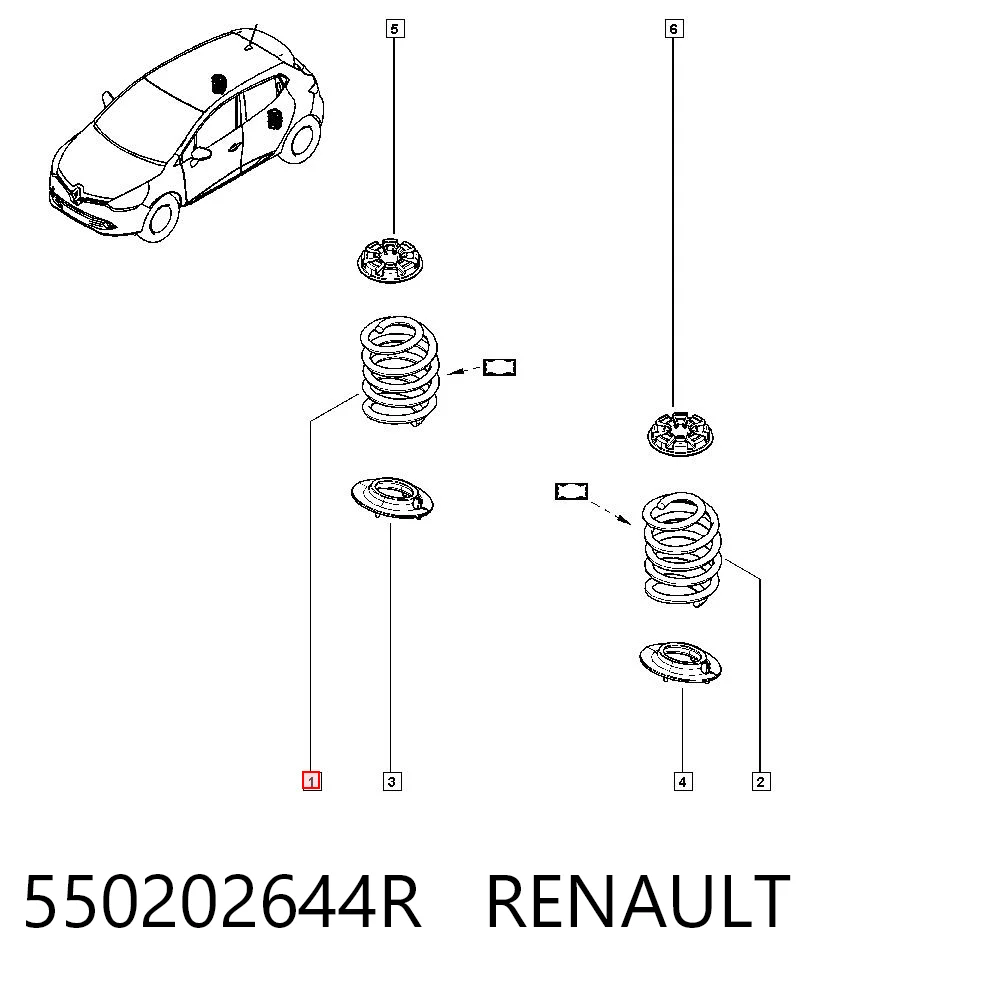 Mola traseira Renault Clio IV BH ao melhor preço