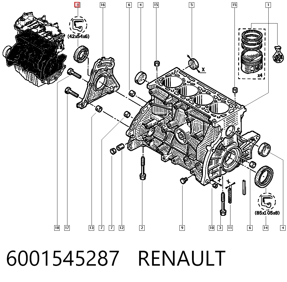 Compre Vedação dianteira de cambota de motor Renault Master 2