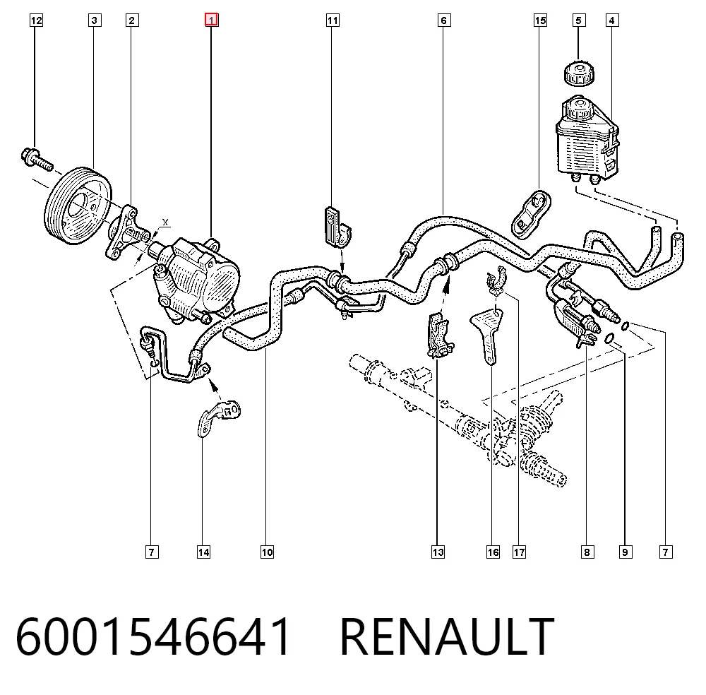 Bomba da Direção hidrâulica assistida para Renault LOGAN KS