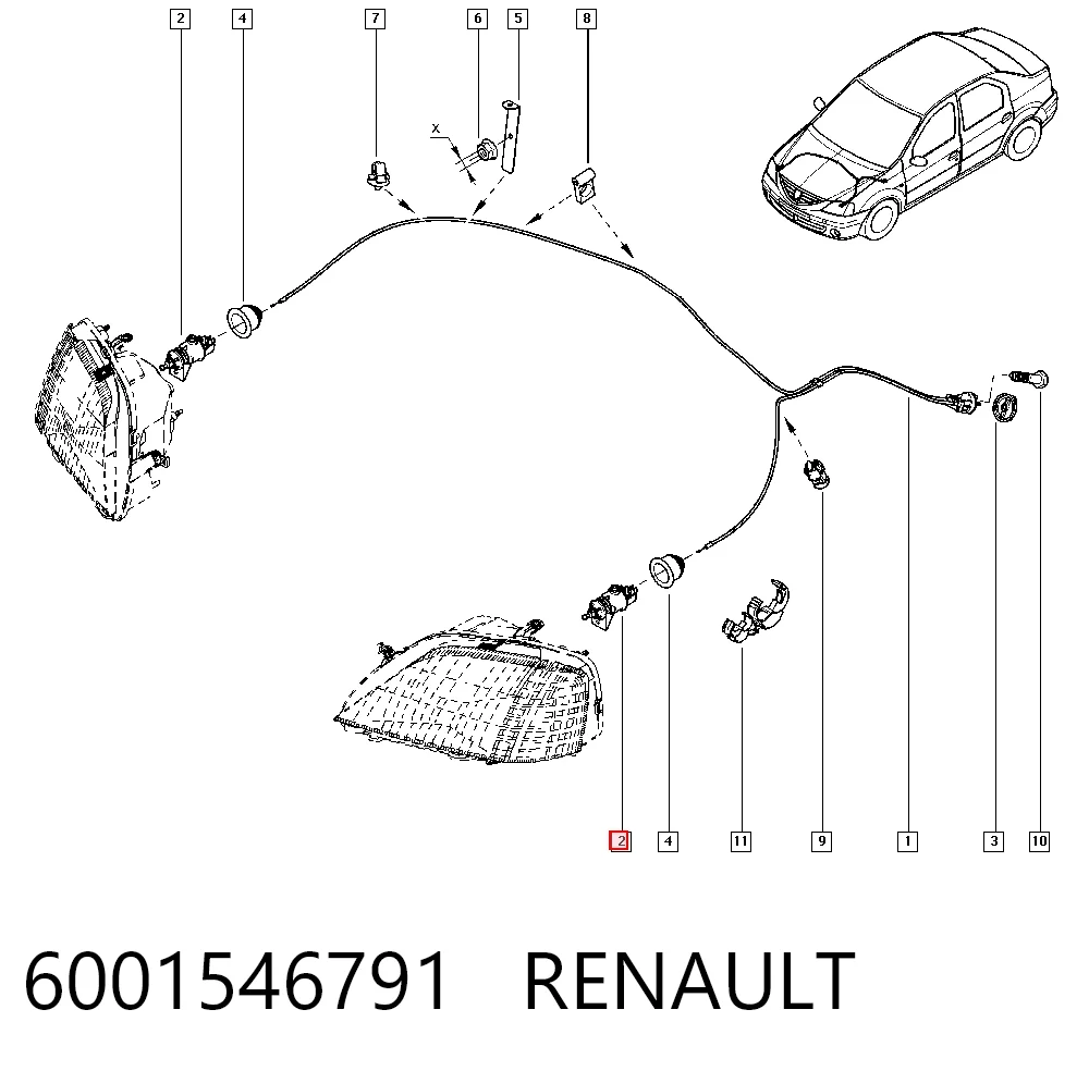  Corretor da luz Dacia Sandero I hatchback (BS0, 1) (2008 - 2012) I