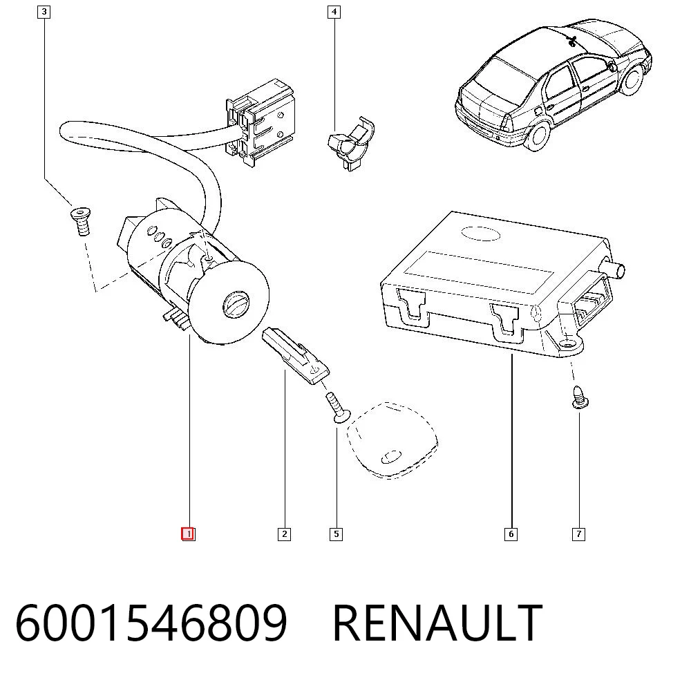 6001546809 Renault (RVI) Fecho de ignição