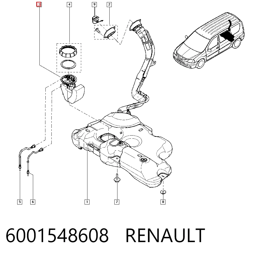 Módulo de bomba de combustível com sensor do nível de combustível 1671040380 Peugeot/Citroen