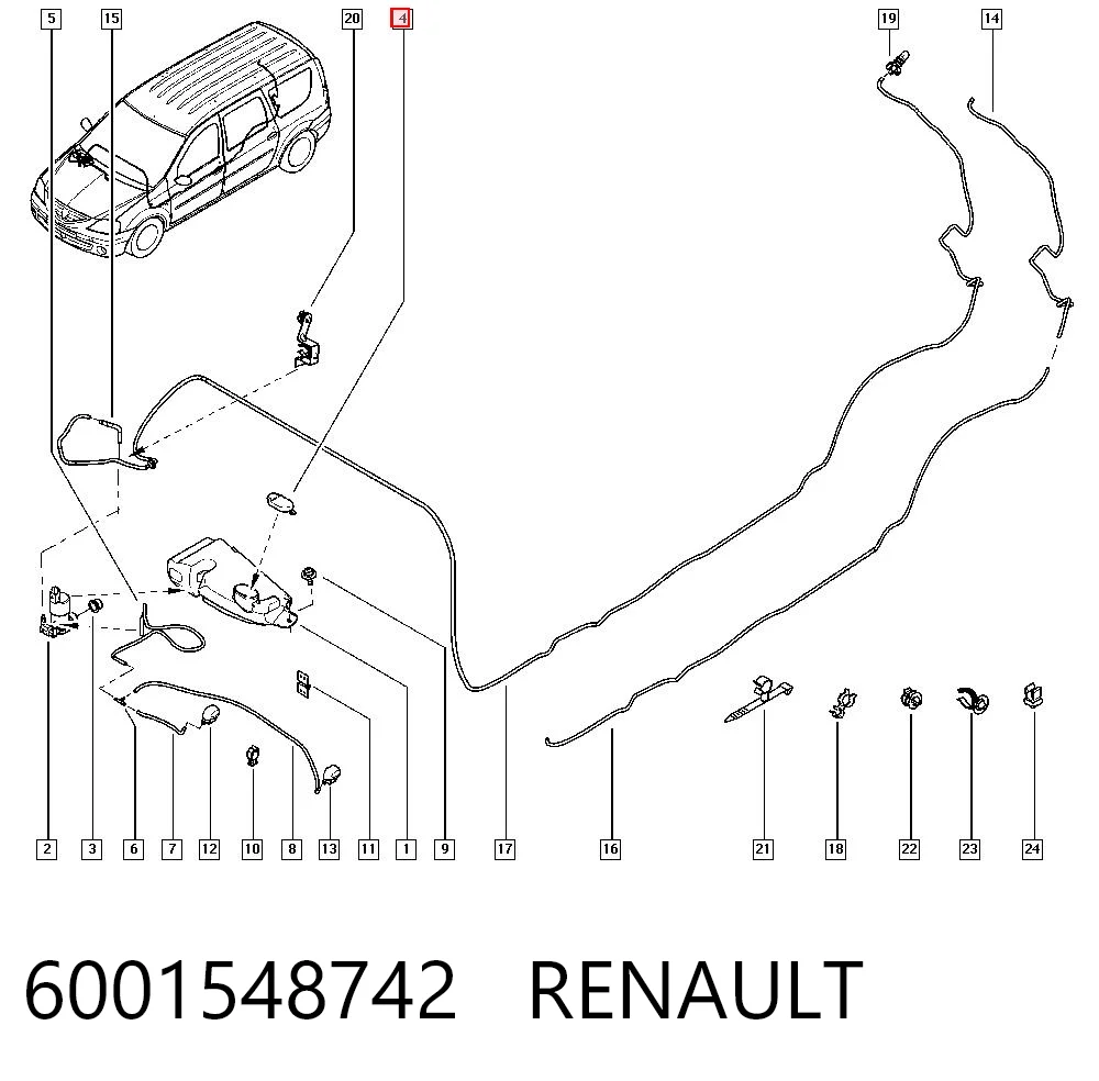 Tampa de tanque de fluido para lavador Dacia Sandero I BS0, 1 ao melhor preço
