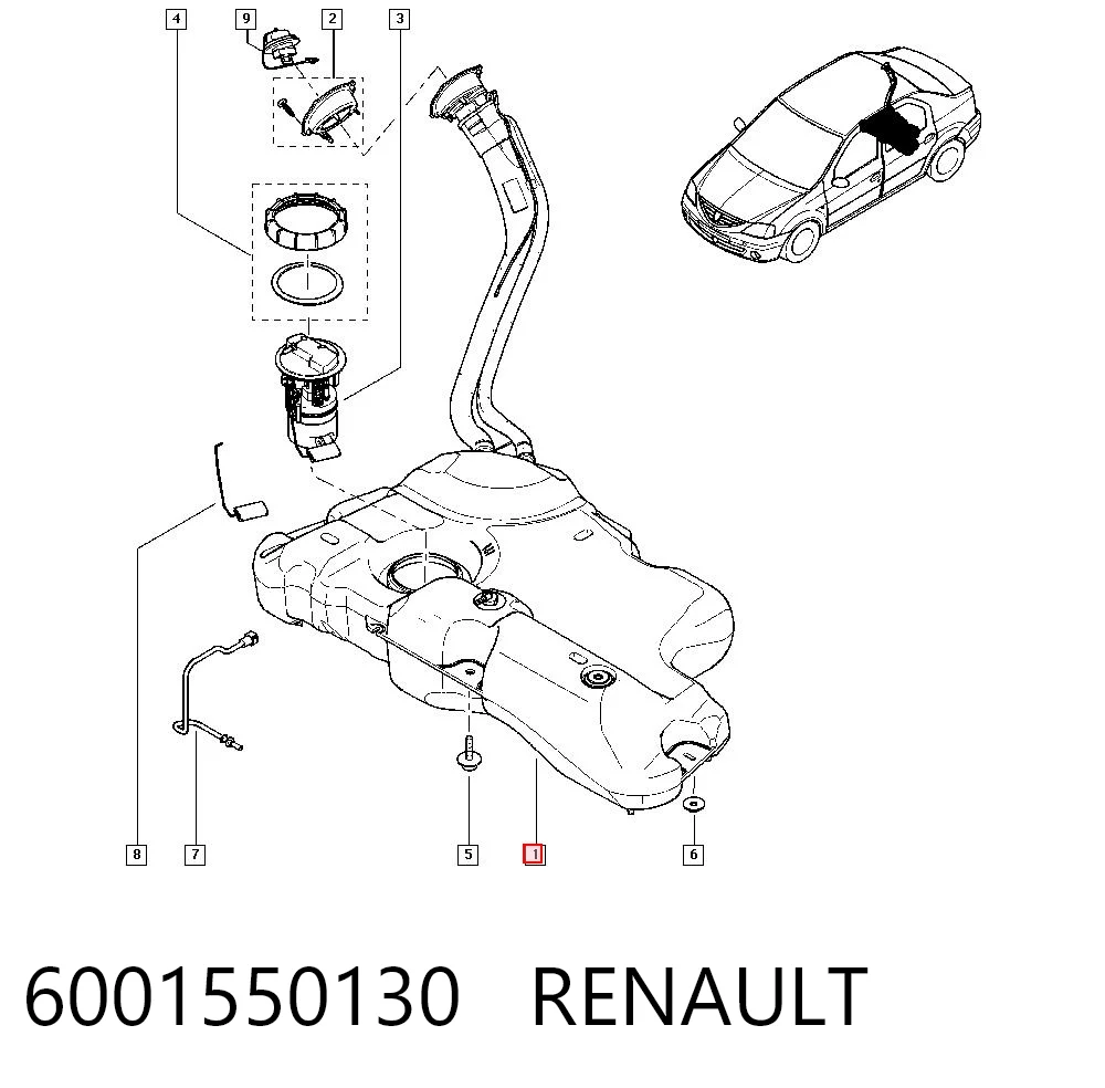 Tanque de combustível Renault DUSTER I HS ao melhor preço