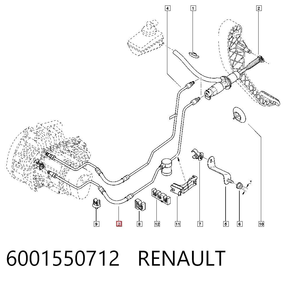  Mangueira de embraiagem Dacia Duster SUV (HS) (2010 - 2018) 