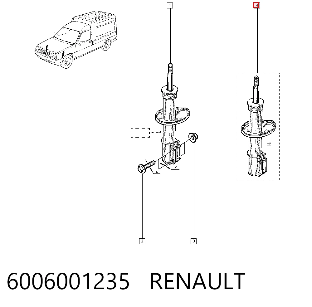 8671000852 Nissan/Infiniti Amortecedor dianteiro