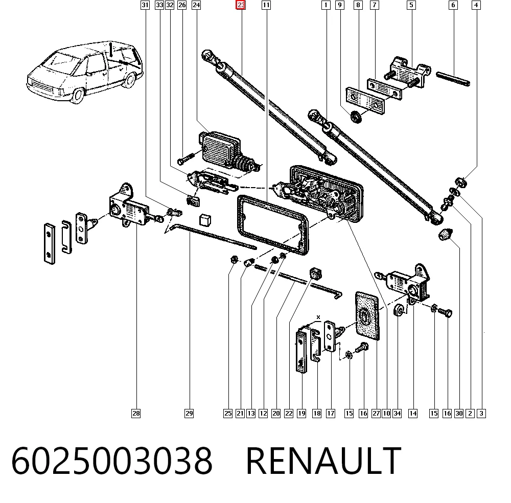 Amortecedor de tampa de porta-malas (de 3ª/5ª porta traseira) Renault Espace I J11 ao melhor preço