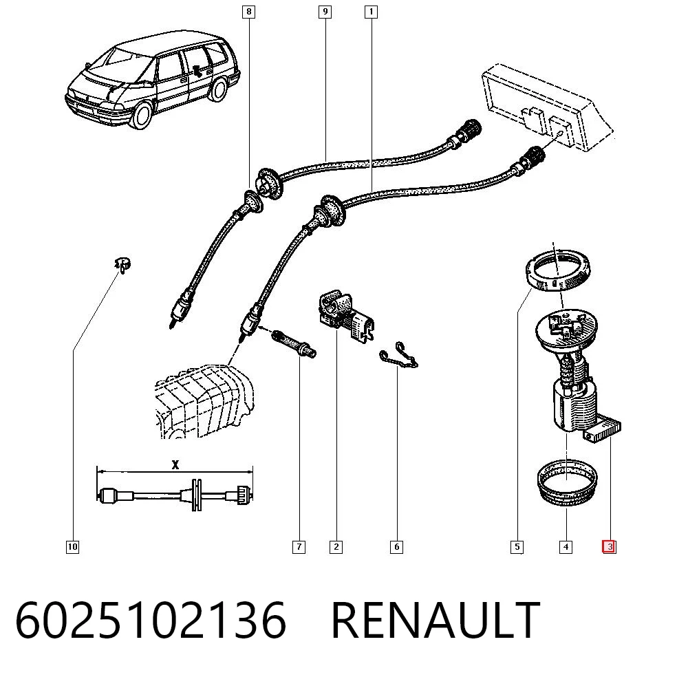 Sensor do nível de combustível no tanque Renault Espace I J11 ao melhor preço