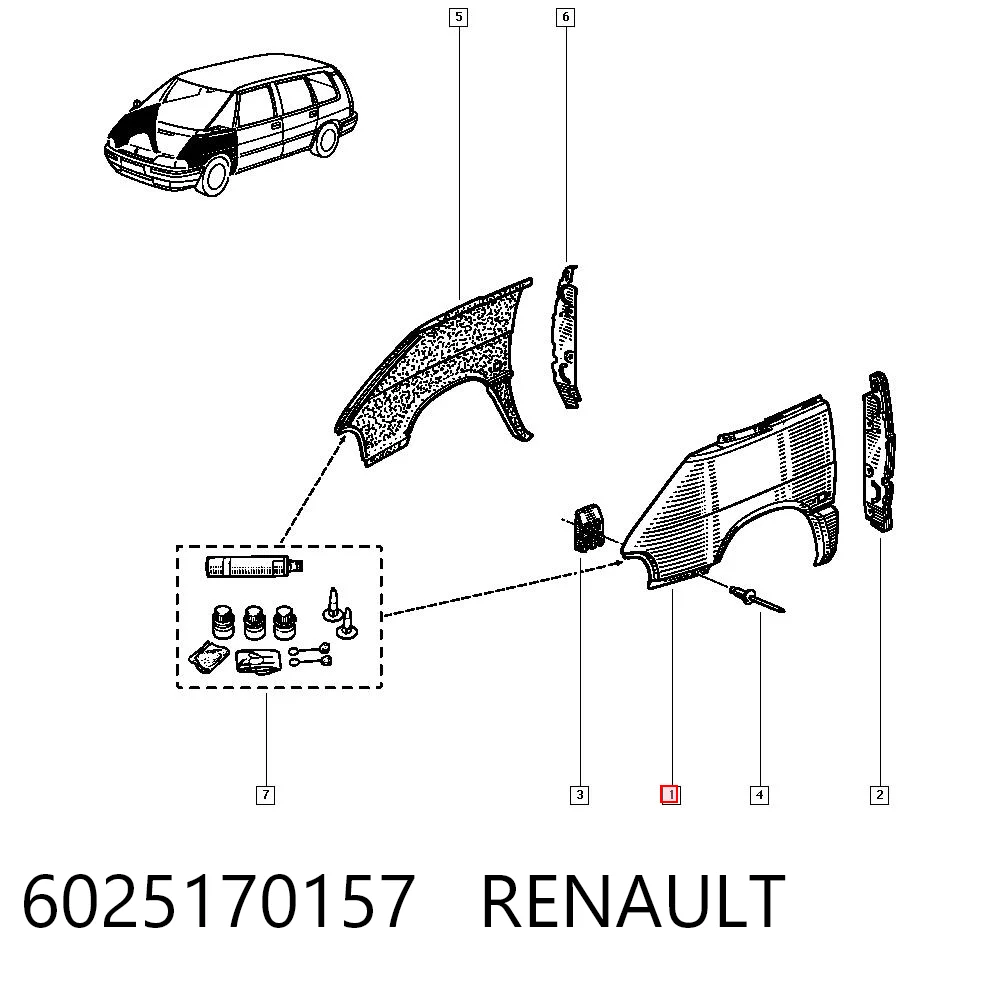 Pára-lama dianteiro esquerdo Renault Espace II J63 ao melhor preço