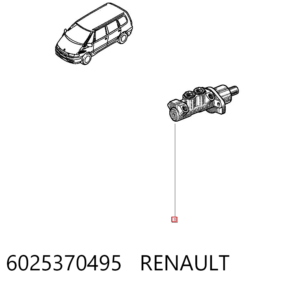 Cilindro mestre do freio Renault Espace III JE ao melhor preço