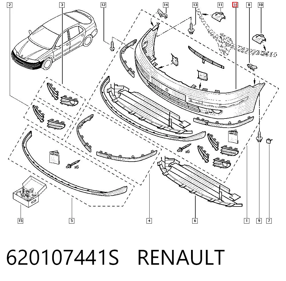 Compre Pára-choque dianteiro Renault Laguna 2